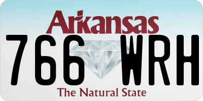 AR license plate 766WRH