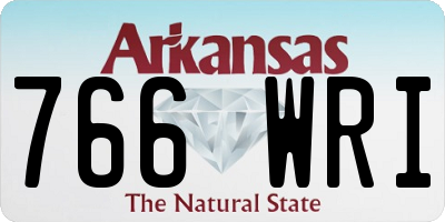 AR license plate 766WRI