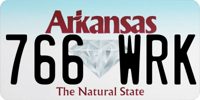AR license plate 766WRK