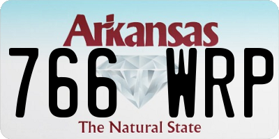 AR license plate 766WRP