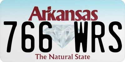 AR license plate 766WRS
