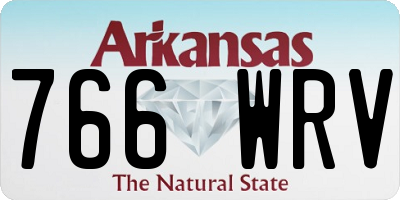 AR license plate 766WRV