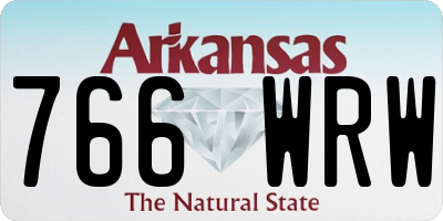 AR license plate 766WRW