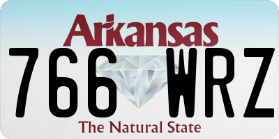 AR license plate 766WRZ