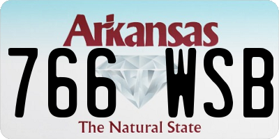 AR license plate 766WSB