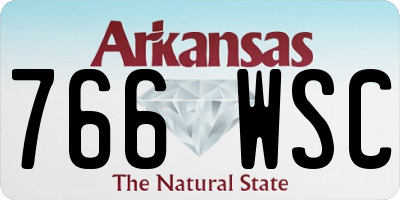 AR license plate 766WSC