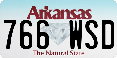 AR license plate 766WSD