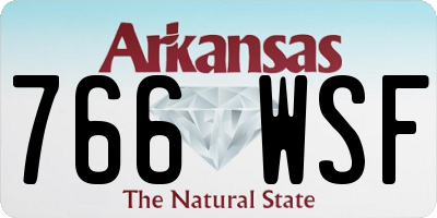 AR license plate 766WSF