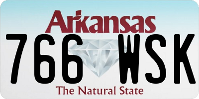 AR license plate 766WSK