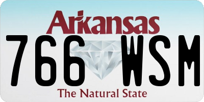 AR license plate 766WSM