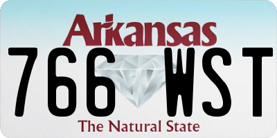 AR license plate 766WST