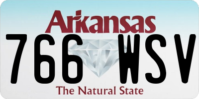 AR license plate 766WSV