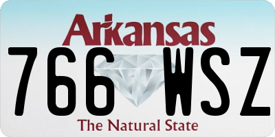 AR license plate 766WSZ