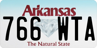 AR license plate 766WTA
