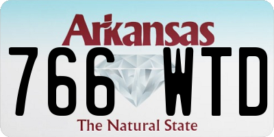 AR license plate 766WTD