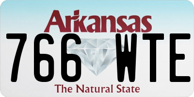 AR license plate 766WTE