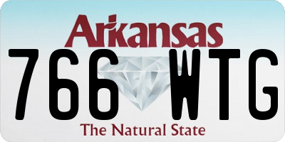 AR license plate 766WTG