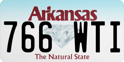 AR license plate 766WTI