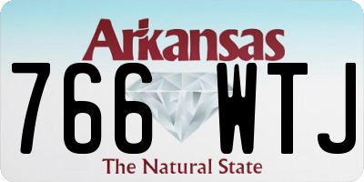 AR license plate 766WTJ