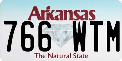 AR license plate 766WTM