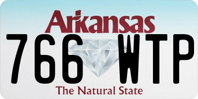 AR license plate 766WTP