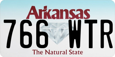 AR license plate 766WTR