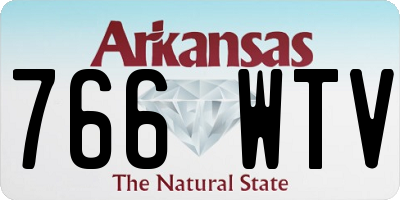 AR license plate 766WTV