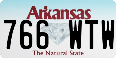 AR license plate 766WTW