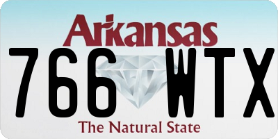 AR license plate 766WTX