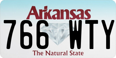 AR license plate 766WTY