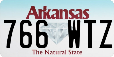 AR license plate 766WTZ