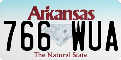 AR license plate 766WUA