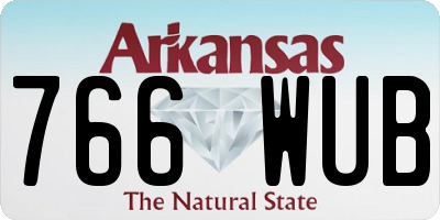 AR license plate 766WUB