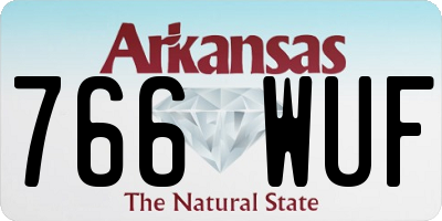 AR license plate 766WUF