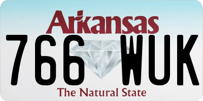 AR license plate 766WUK