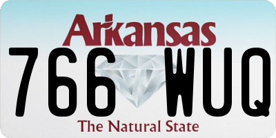 AR license plate 766WUQ
