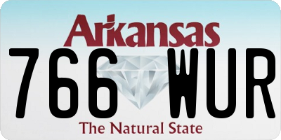 AR license plate 766WUR