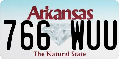 AR license plate 766WUU