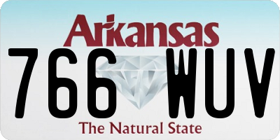 AR license plate 766WUV