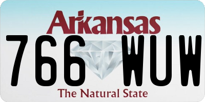 AR license plate 766WUW
