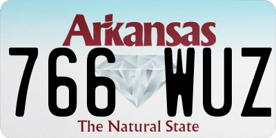 AR license plate 766WUZ