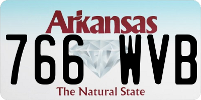 AR license plate 766WVB