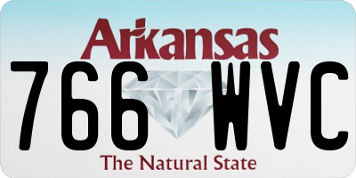 AR license plate 766WVC