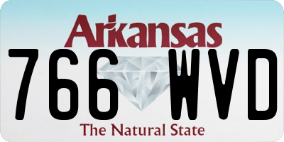 AR license plate 766WVD