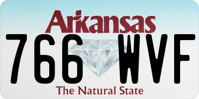 AR license plate 766WVF