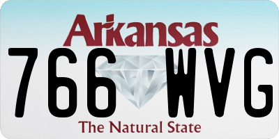 AR license plate 766WVG