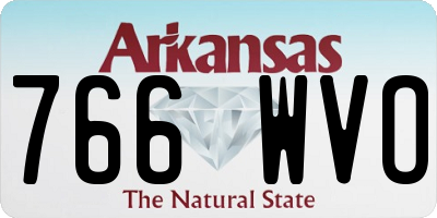AR license plate 766WVO