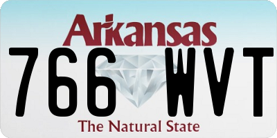 AR license plate 766WVT