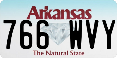 AR license plate 766WVY