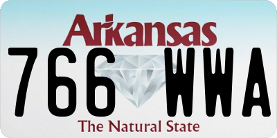 AR license plate 766WWA